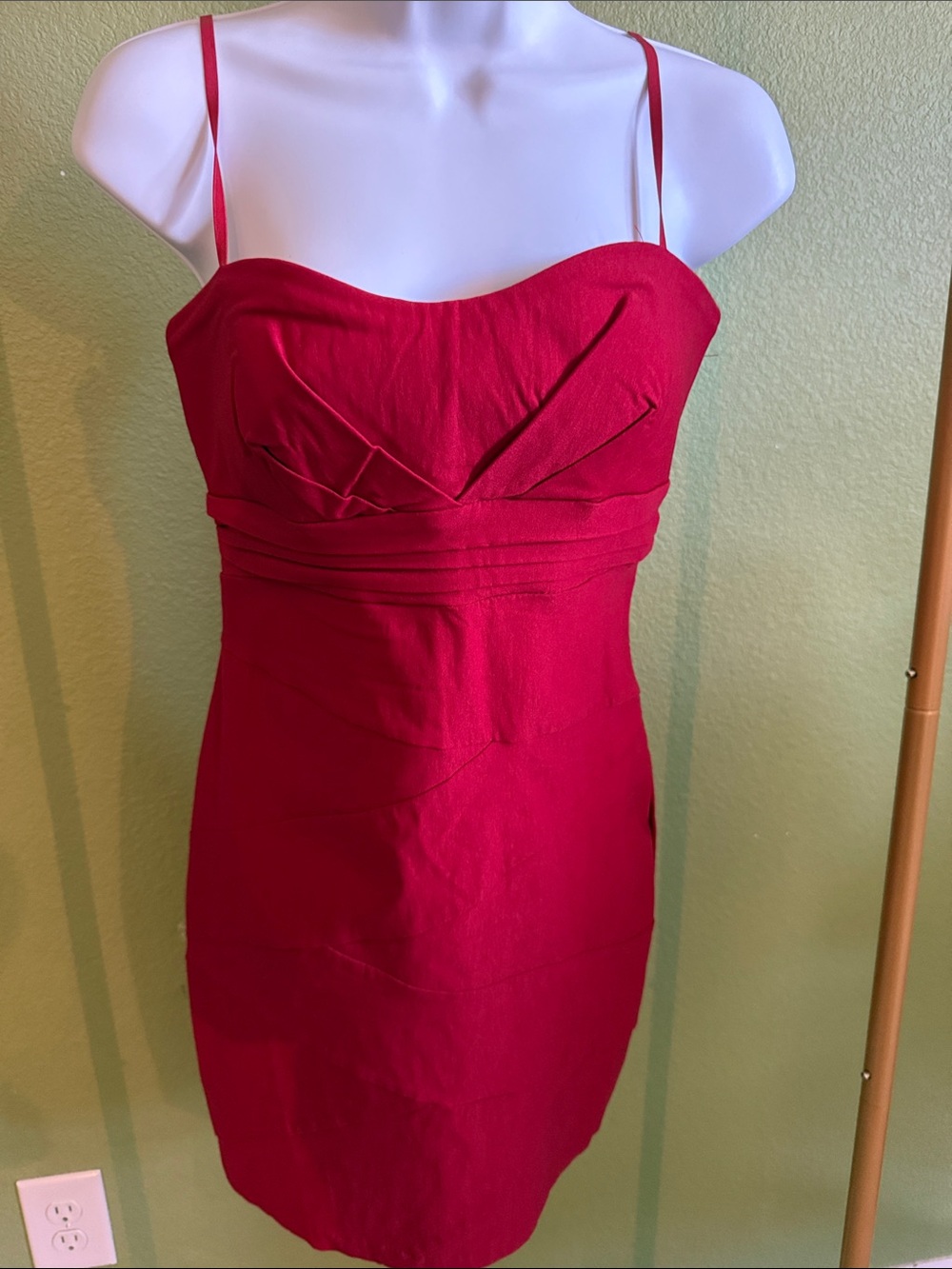 Y2K Ruby Rox Crimson Spaghetti-Strap Mini Dress